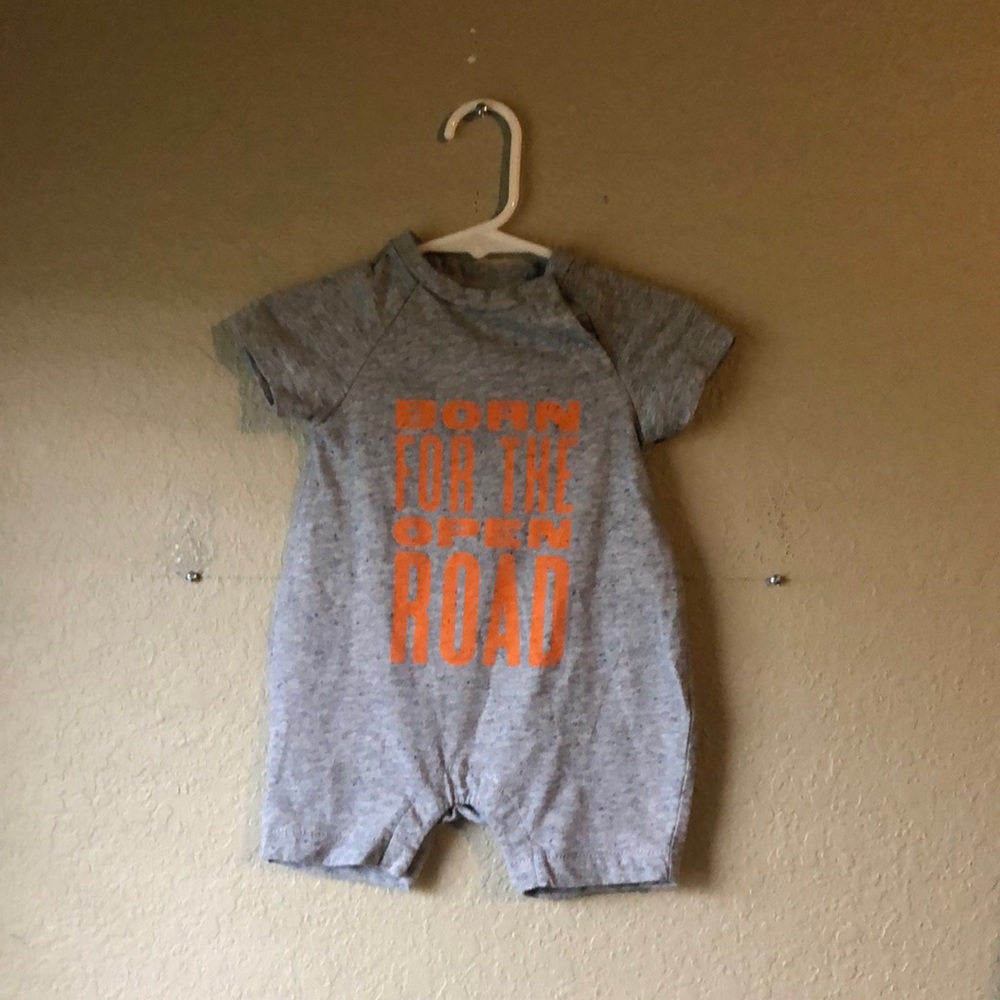 Boys Outfit Baby Gap Gray Short Sleeve Romper Baby Boys 3-6 Months